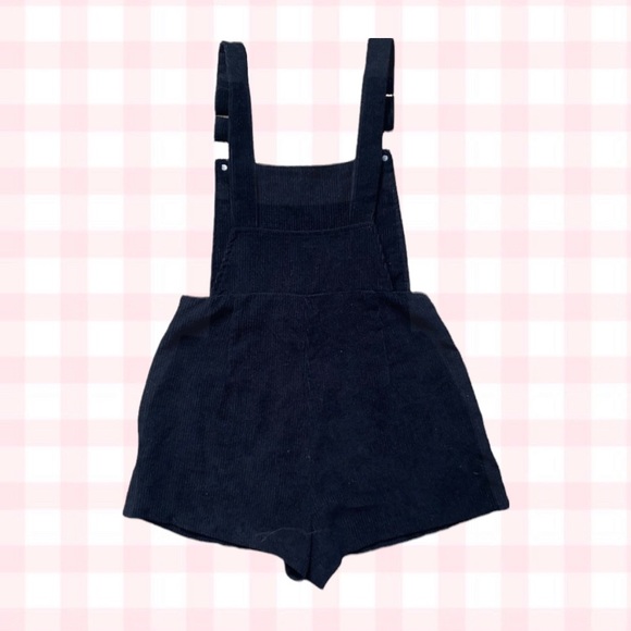Zaful Black Corduroy Romper - Picture 3 of 5